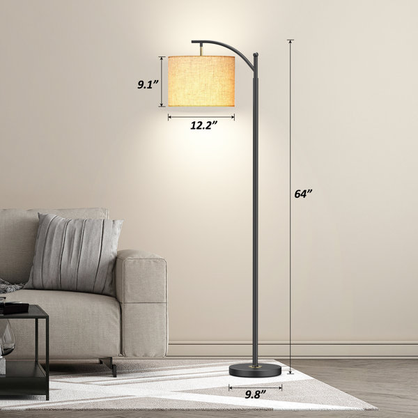 Ebern Designs Kyeria Arc/Arched Floor Lamp with Remote Control and